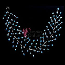 Accesoriu modern pentru decor par WED65 Argintiu cu cristale de 35cm - Blue Sky